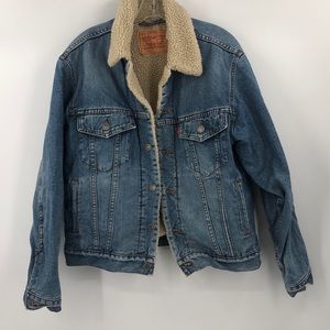 Levi’s Sherpa Trucker Jean Jacket Men’s Size Small